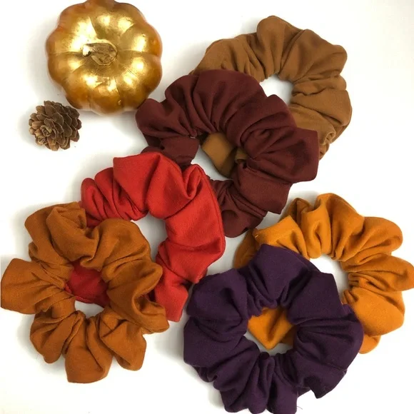 Fall Scrunchie • Redbarn Scrunchie • Knit Scrunchie - Picture 2 of 3